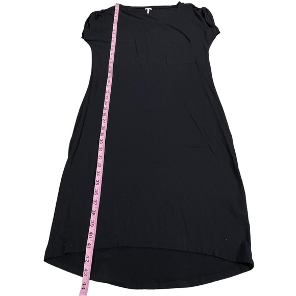 Splendid size medium thin solid black short sleeve midi dress, scoop neck, EUC - Picture 14 of 16